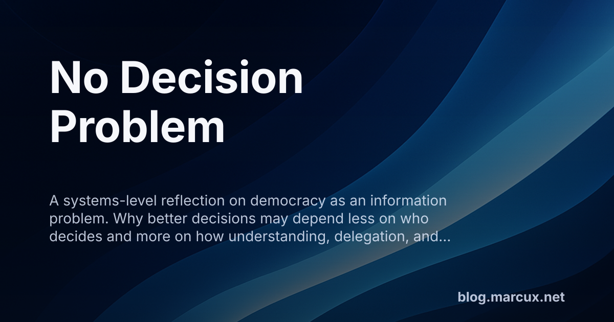 Dicition Problem No Decision Problem — Marco // Signals